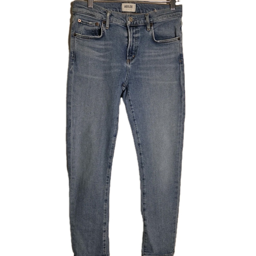 AGOLDE Toni Jeans Size 26 High Rise Skinny Crop Ankle Light Wash Stretch Denim
